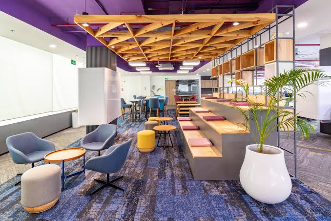 Bright sustainable office environment