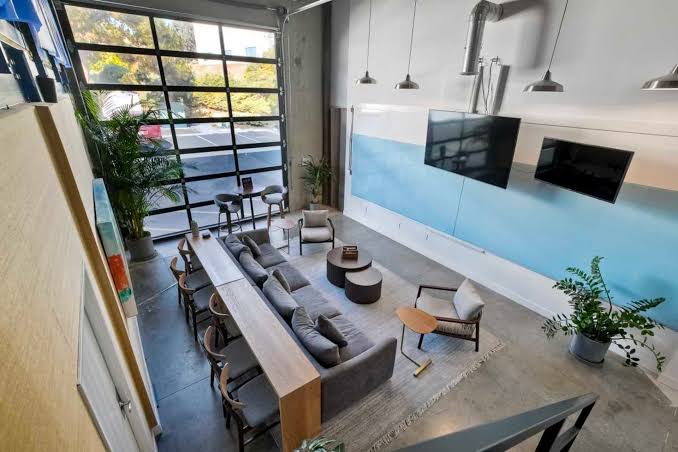 Bright modern workplace